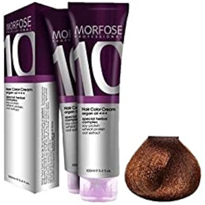 Morfose 10 professional hair colour cream 100 ml, no. 6.34 copper brown